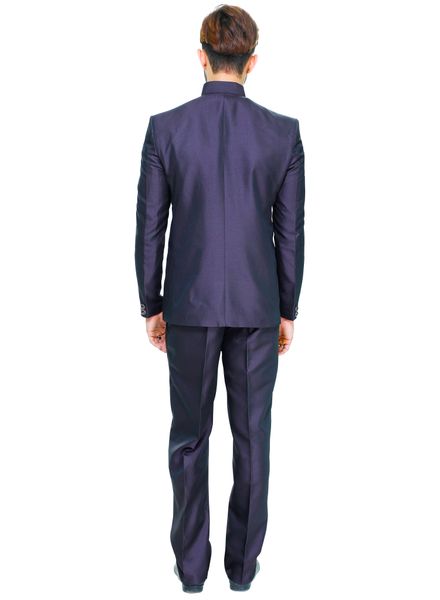 Suits Polyester Party Wear Regular fit Stand Collar Designer Solid 2 Piece Suit Zed Club