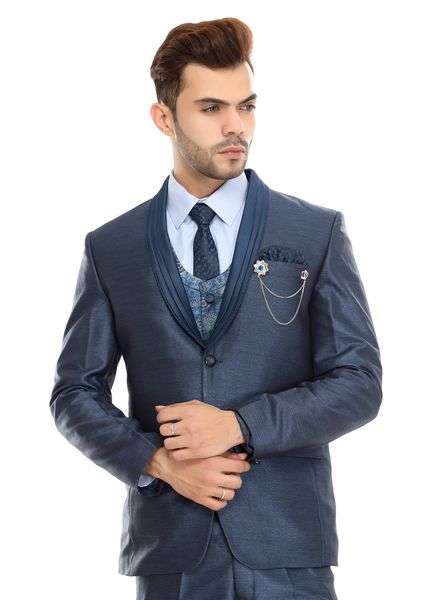 Suits Polyester Party Wear Regular fit Single Breasted Designer Solid 5 Piece Suit Zed Club