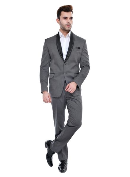 Suits Polyester Viscose Party Wear Regular fit Single Breasted Designer Solid 2 Piece Suit La Scoot