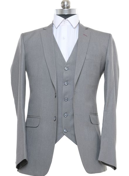 Suits Polyester Formal wear Regular fit Single Breasted Basic Solid 3 Piece Suit La Scoot