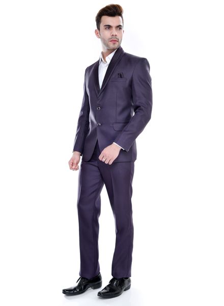 Suits Polyester Party Wear Regular fit Single Breasted Designer Solid 2 Piece Suit Zed Club