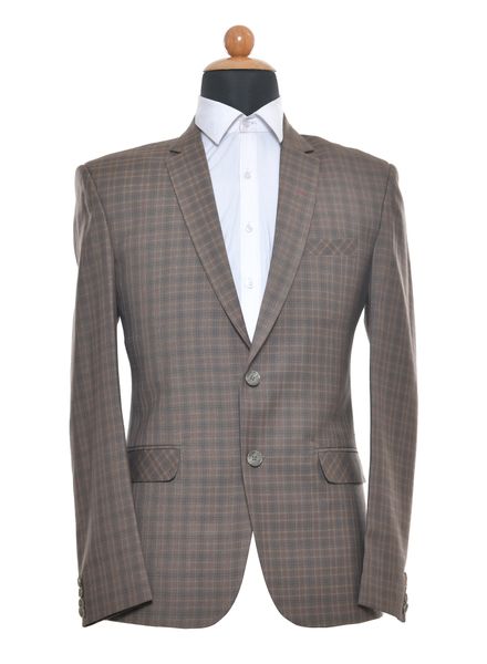 Suits Polyester Viscose Formal wear Regular fit Single Breasted Basic Check 2 Piece Suit La Scoot