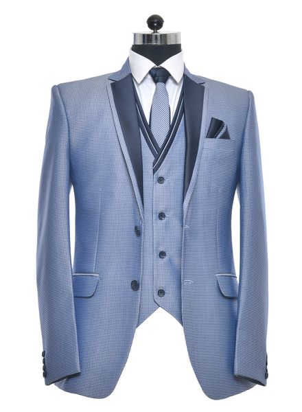 Suits Polyester Party Wear Regular fit Single Breasted Designer Self 5 Piece Suit La Scoot
