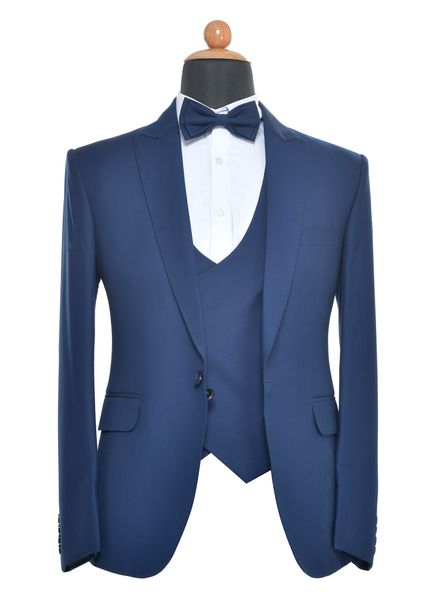 Suits Polyester Formal wear Regular fit Double Breasted Basic Solid 5 Piece Suit La Scoot