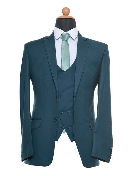 Suits Polyester Formal wear Regular fit Single Breasted Basic Solid 5 Piece Suit La Scoot