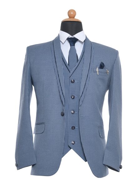 Suits Polyester Party Wear Regular fit Single Breasted Designer Check 5 Piece Suit La Scoot