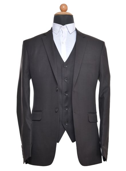 Suits Polyester Formal wear Regular fit Single Breasted Basic Check 3 Piece Suit La Scoot