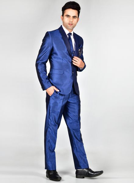 Suits Polyester Party Wear Regular fit Single Breasted Designer Self 5 Piece Suit Zed Club