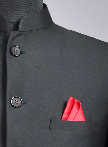 Suits Polyester Viscose Party Wear Regular fit Ban Collar Designer Solid 2 Piece Suit La Scoot