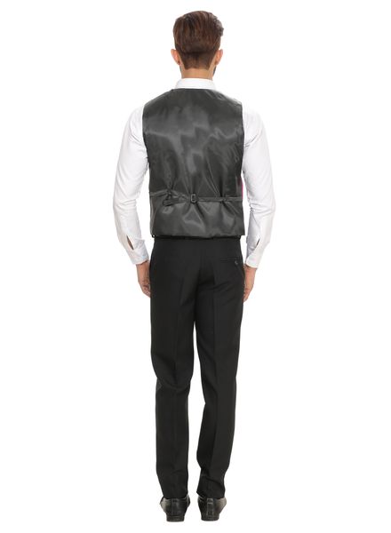 Waist Coat Polyester Party Wear Regular fit V Neck Designer Solid Waistcoat La Scoot