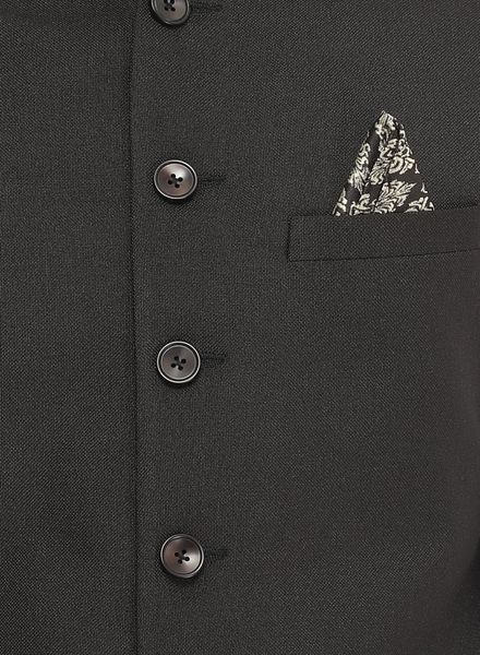 Waist Coat Viscose Party Wear Regular fit Stand Collar Designer Solid Waistcoat La Scoot