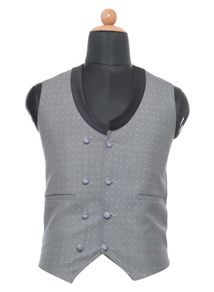 Waist Coat Polyester Cotton Party Wear Regular fit Double Breasted Designer Solid Waistcoat La Scoot