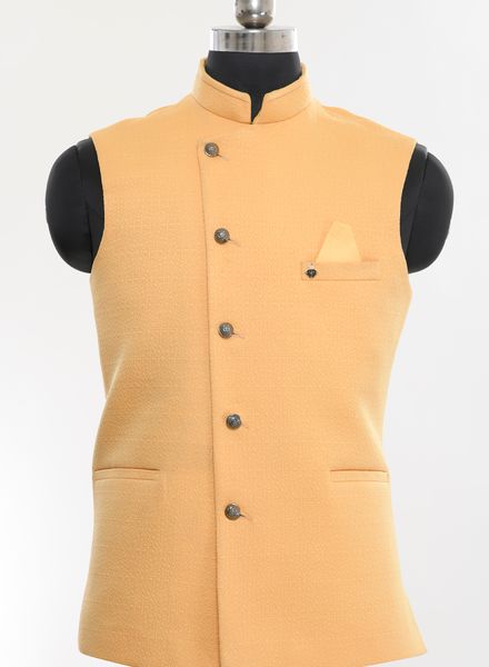 Waist Coat Viscose Party Wear Regular fit Nehru Collar Designer Printed Waistcoat La Scoot