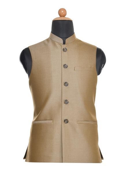 Waist Coat Polyester Cotton Party Wear Regular fit Nehru Collar Basic Solid Waistcoat La Scoot