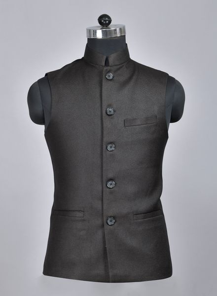 Waist Coat Linen Party Wear Regular fit Nehru Collar Designer Solid Waistcoat La Scoot